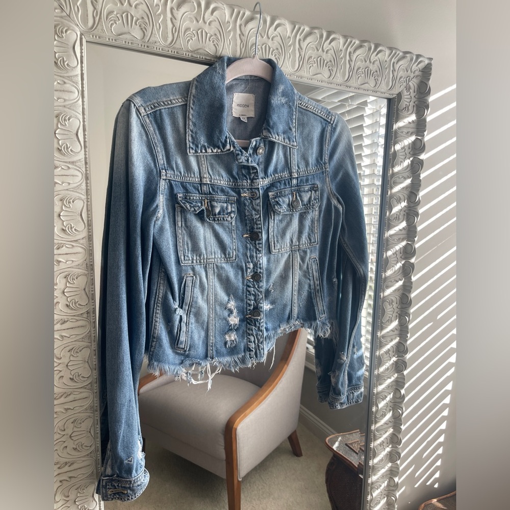 • Distressed Denim Jacket •